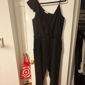 Parker Black Spaghetti Strap Jumpsuit